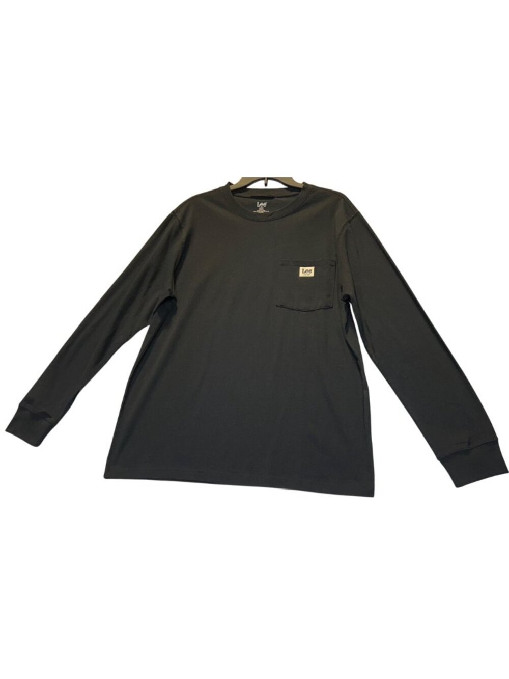 Lee Mens Large Black Long Sleeve Classic Fit Shirt 60% Cotton 40% Polyester